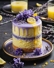 Load image into Gallery viewer, 3 Wick Lemon Lavender Cake Soy Candle
