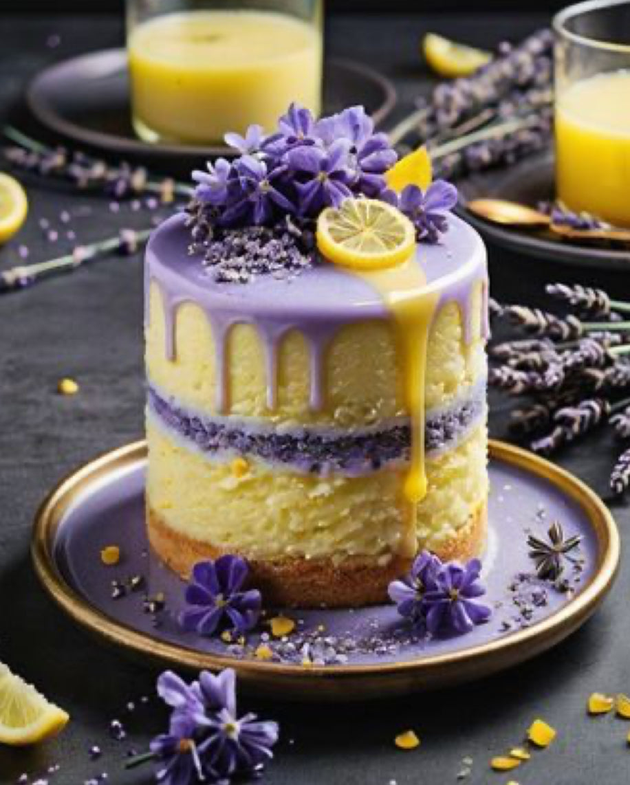 LARGE 40oz Lemon Lavender Cake Soy Candle